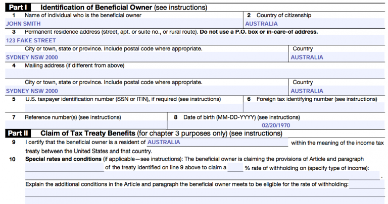 filling-out-your-w8ben-form